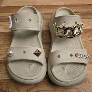 **AVAILABLE Crocs Crush Sandals Beigs Size 8